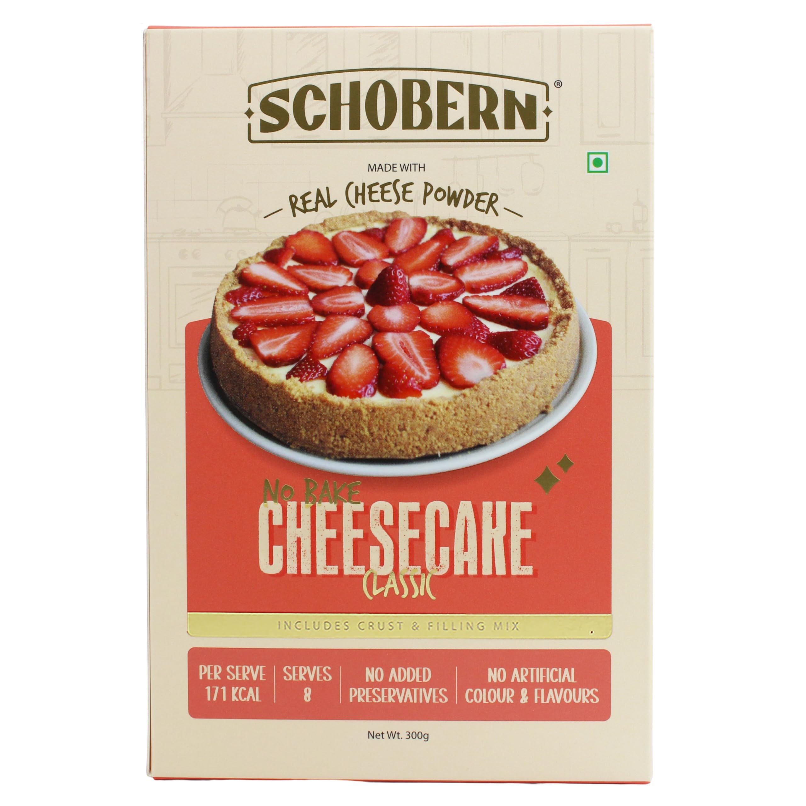 Schobern No Bake Cheesecake Mix – Instant Dessert Mix, 300g